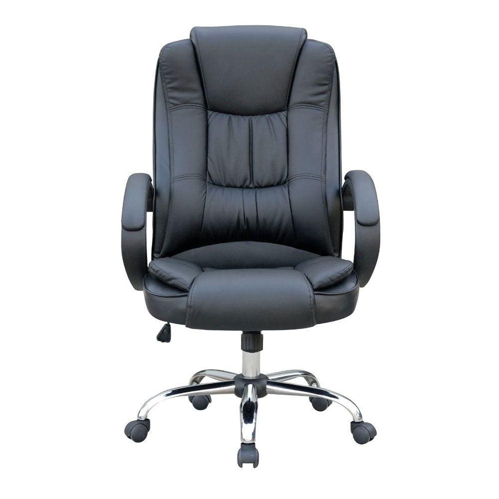 Cadeira Escritório Presidente Giratória com Relax Mb-C730 Travel Max Preta