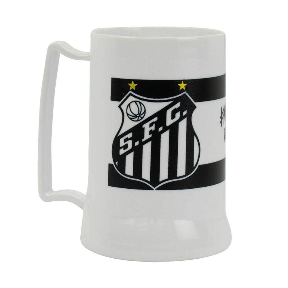 Caneca Branca Gel Isolante Térmico 400Ml - Santos
