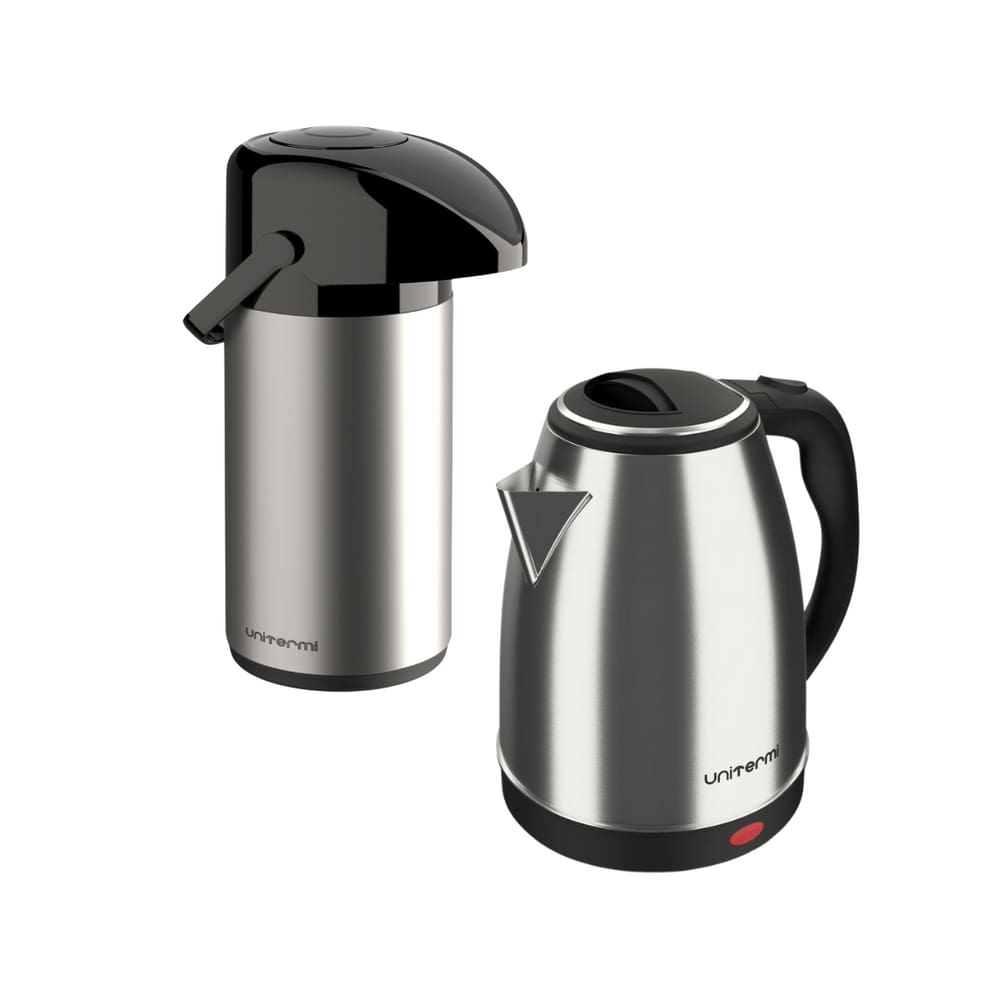 Chaleira Elétrica 220V + Garrafa Térmica Café Chá 0,6l Inox