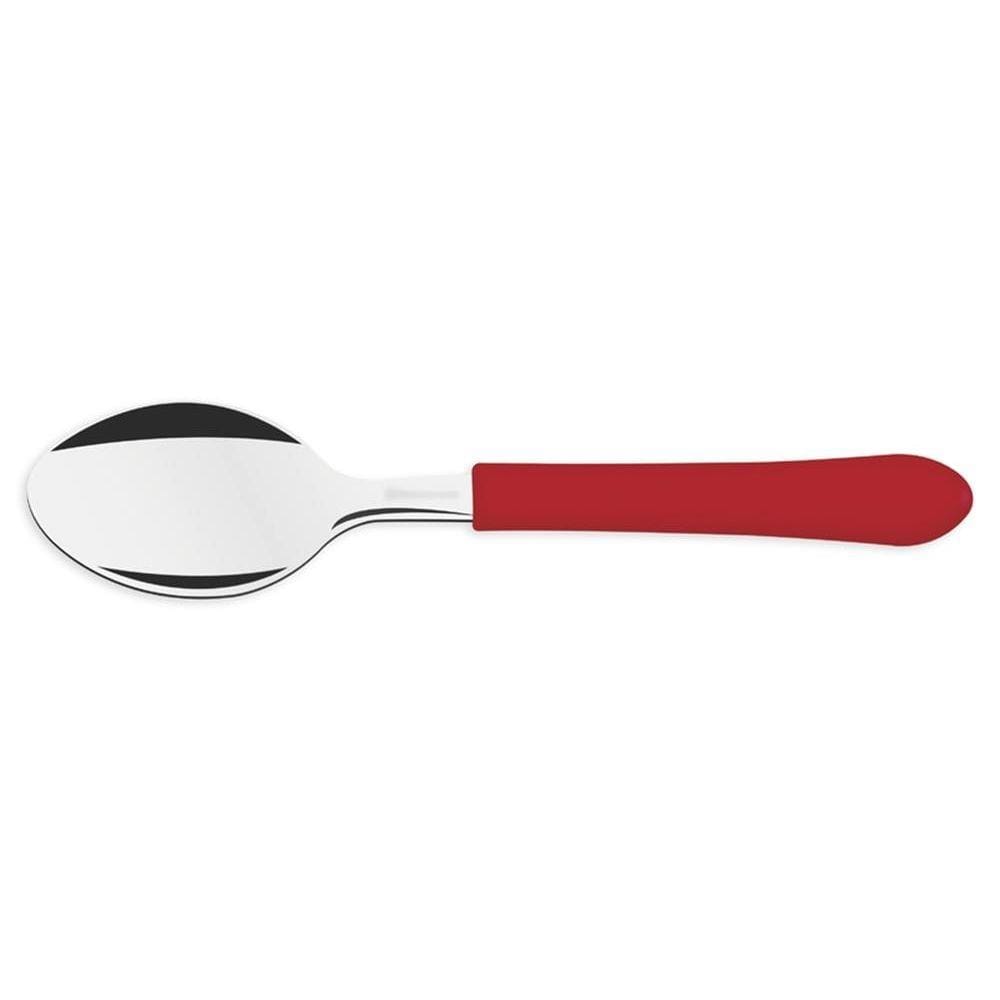 Kit 6 Colher Para Sobremesa Leme Lamina De Aco Inox E Cabo De Polipropileno Tramontina