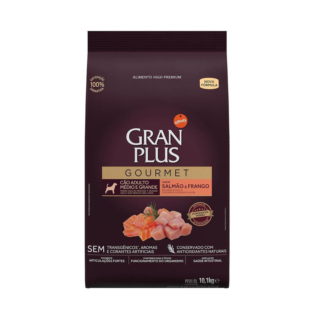 Granplus Gourmet Cao Ad Medio Grande Salmão E Frango 10,1Kg