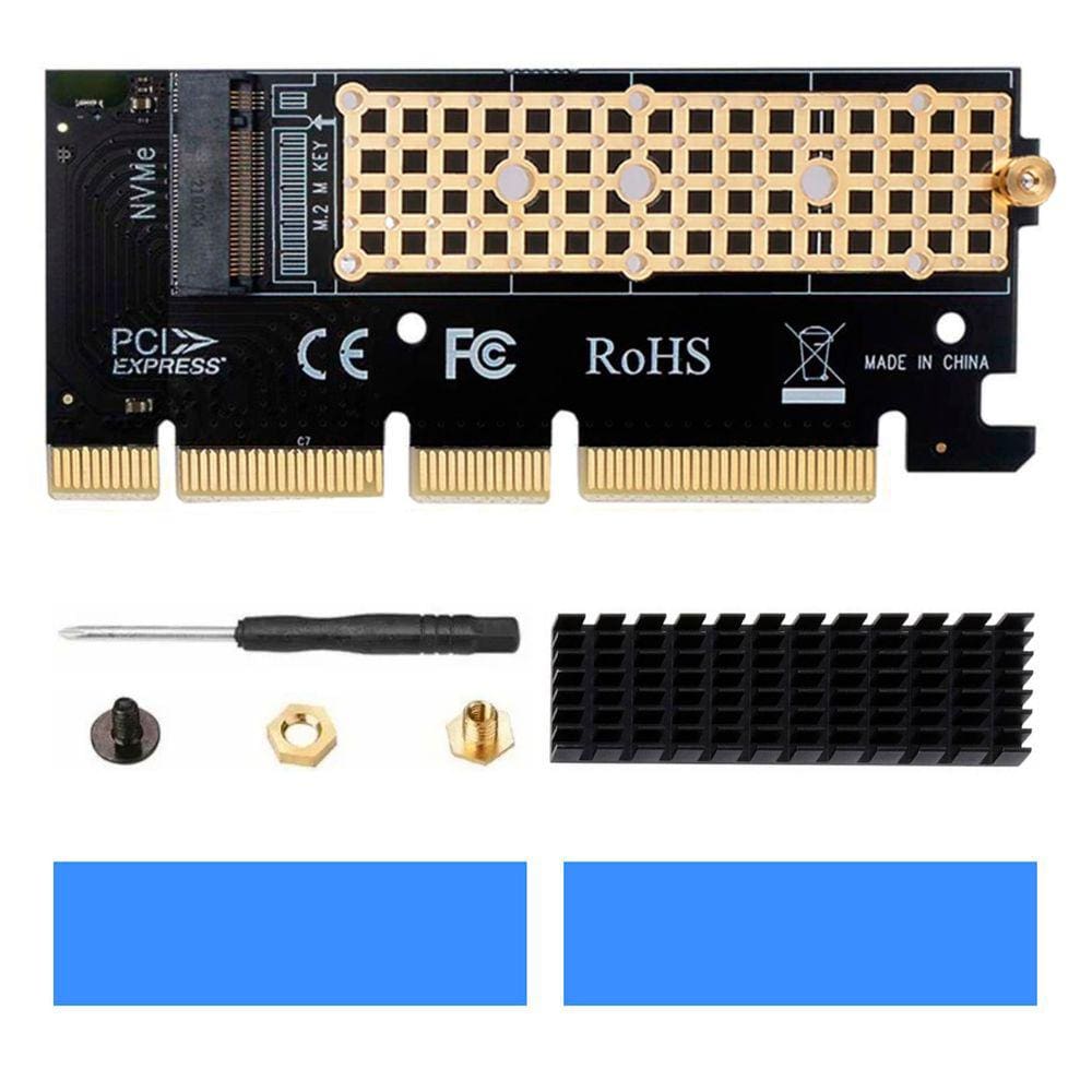 Adaptador Placa Conector Conversor P/ Ssd M2 Nvme Pci-e Pci Express 3.0 e 4.0 + Dissipador de Calor em Alumínio