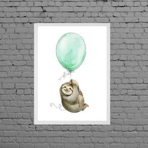Quadro infantil bicho preguica bom dia moldura branca 33x43 quartinhos extra extra extra extra extra | Extra Quadro infantil bicho preguica bom dia moldura branca 33x43 quartinhos extra extra extra extra extra | Extra