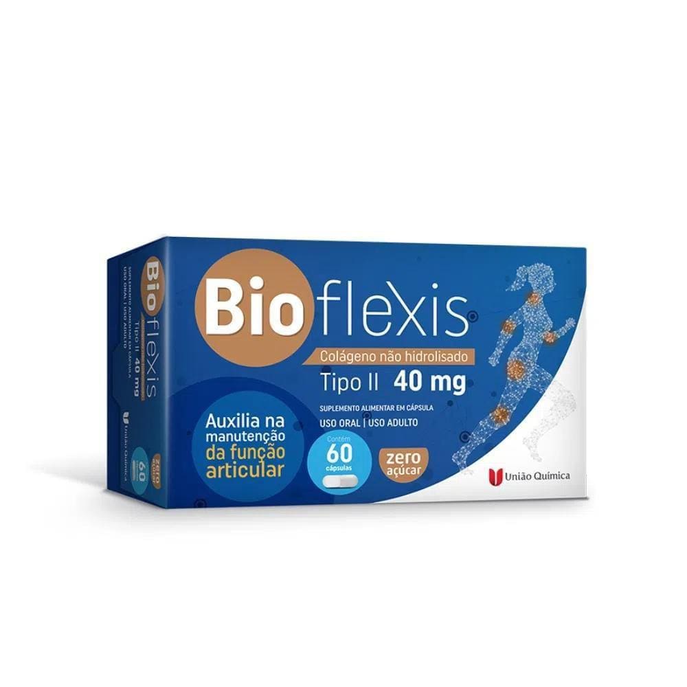 Colágeno Não Hidrolizado Bioflexis 40Mg Com 60 Cápsulas
