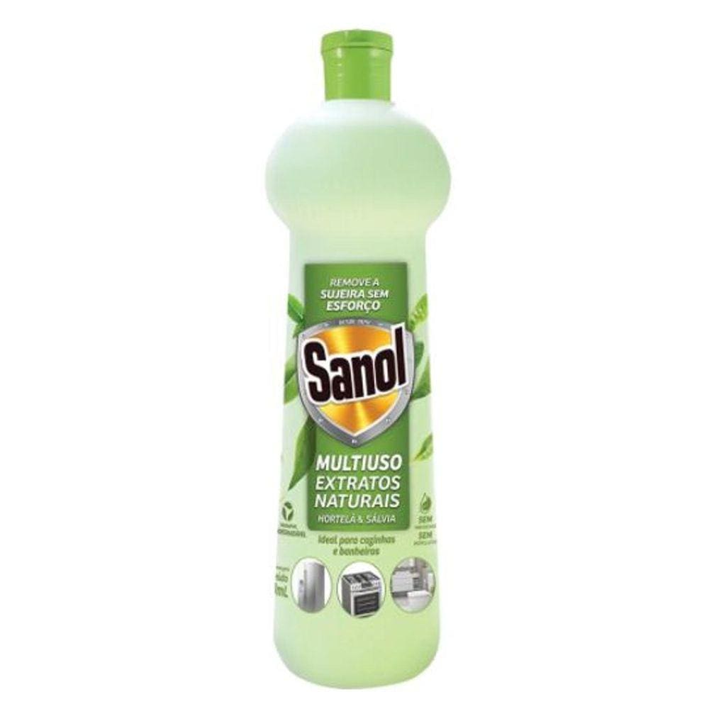 Multiuso Extratos Naturais 500Ml Sanol Hortelã E Sálvia