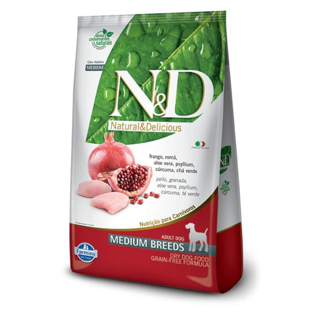 Ração N&D Grain Free Frango Cães Adultos Raças Méd 10,1Kg