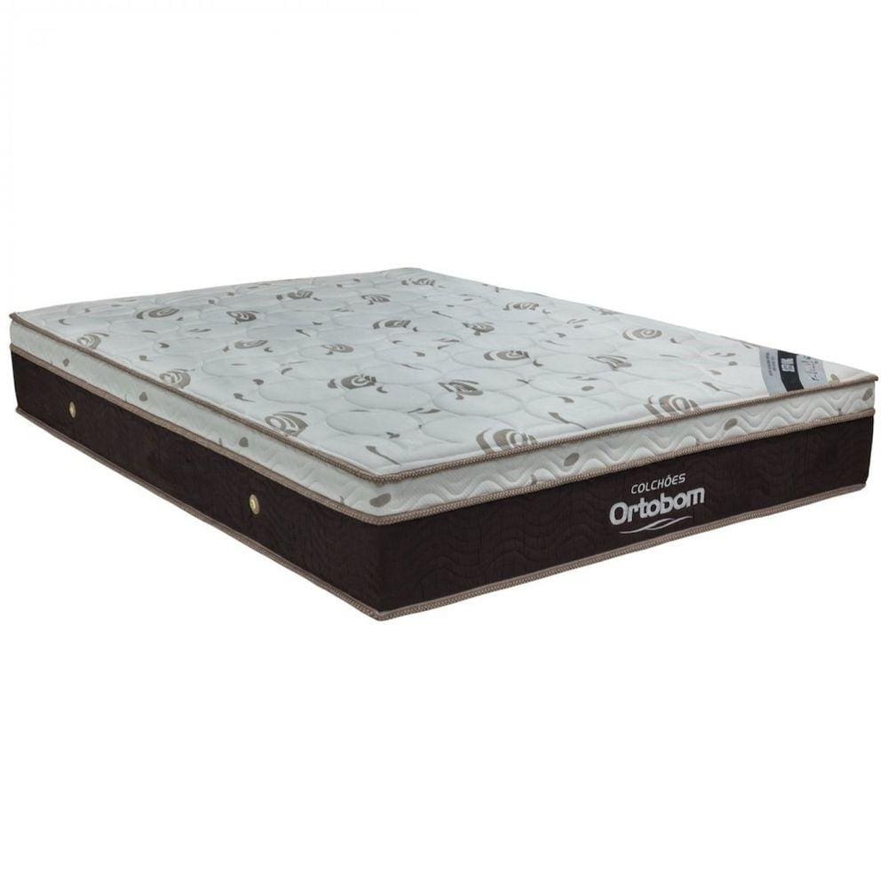 Colchão Sleep King Super King 193x203x32cm Ortobom Marrom/Branco Gelo