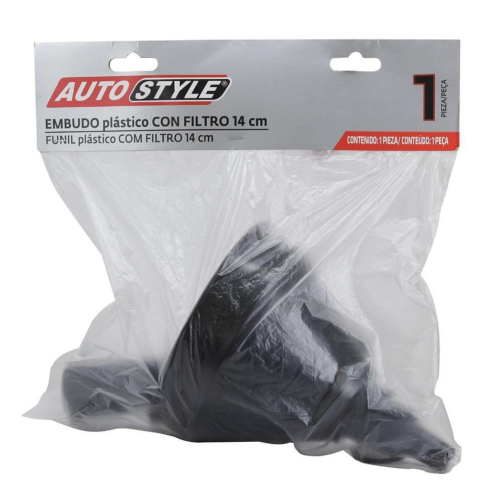 Funil Plástico com Filtro 14cm Autostyle