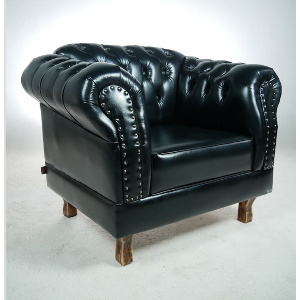 Poltrona Chesterfield Duque Corano Preto