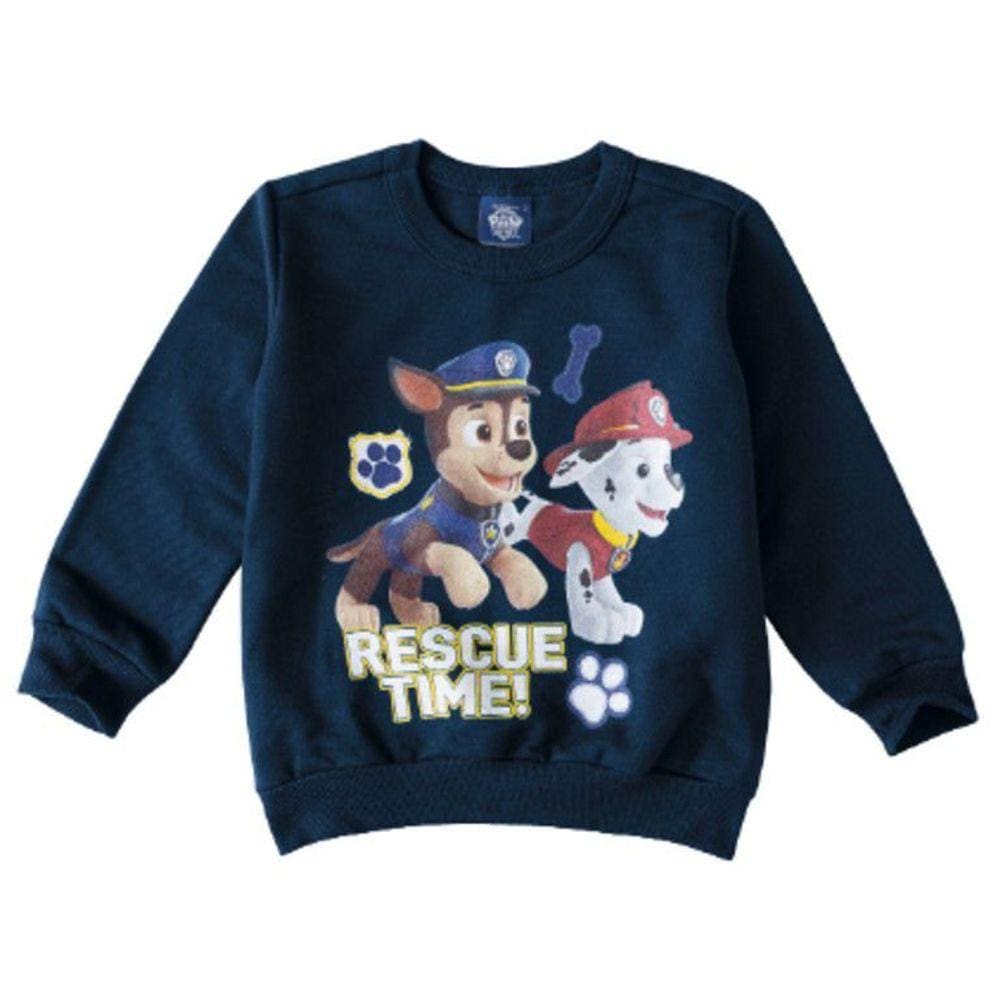 Moletom Infantil Felpado Patrulha Canina - Azul Marinho - Malwee