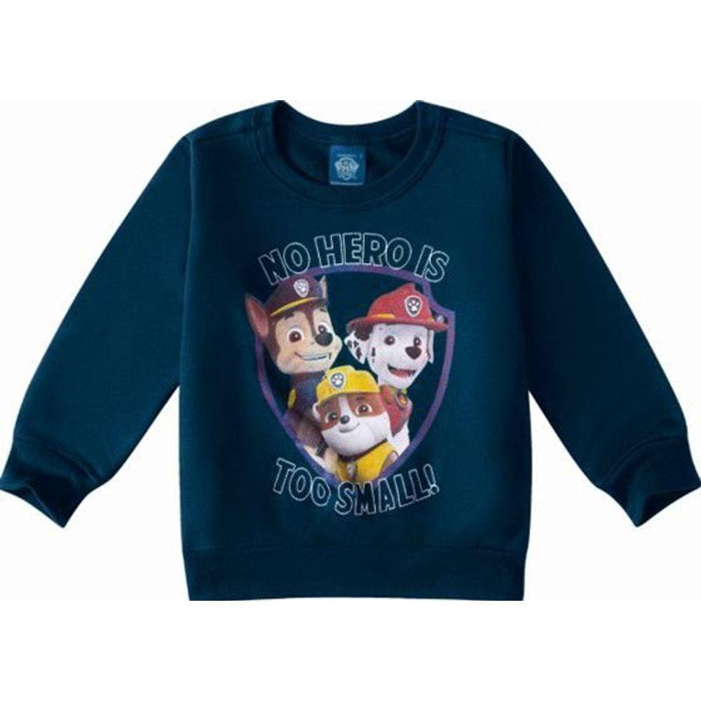 Moletom Felpado - Patrulha Canina - Azul Marinho - Malwee