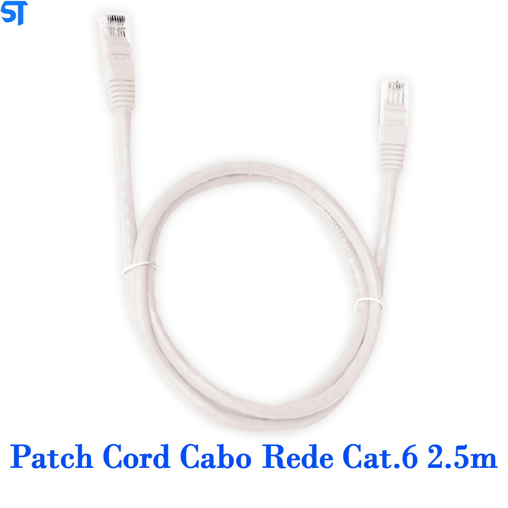 Patch Cord Cabo Rede Cat.6 2.5m Pc-Eth6u25wh
