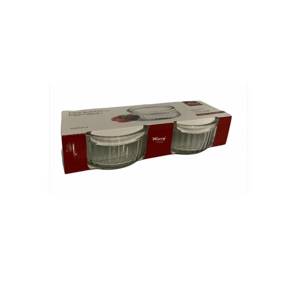 Conjunto De Ramekin Vidro Temperado 2 Peças 220Ml - Wincy