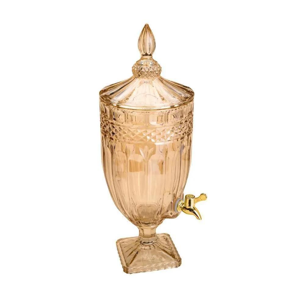 Dispenser De Cristal P/Bebida C/Pé Brandon 4L Ambar - Wolff
