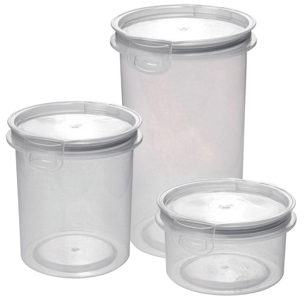 Kit pote hermético para biscoito e mantimentos 3 pçs cinza Plasutil