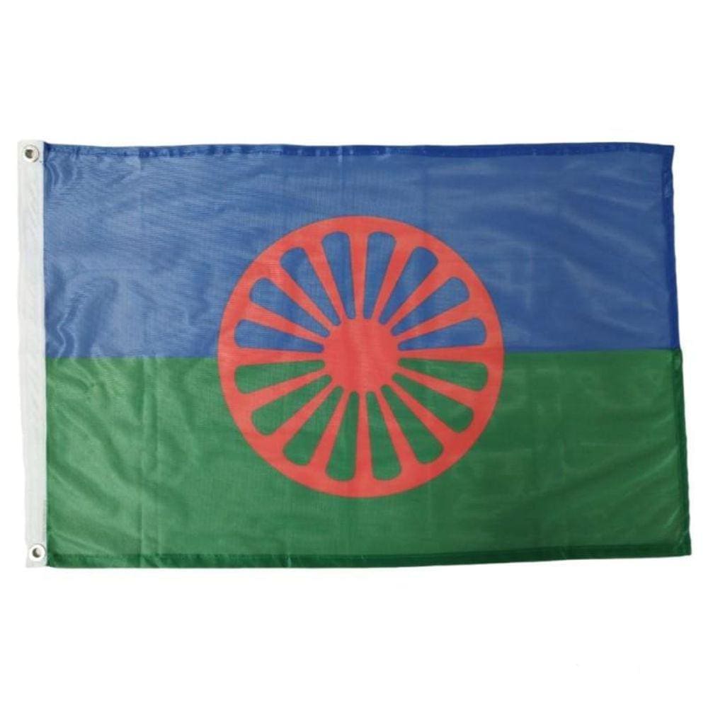 Bandeira Cigana Tecido Dupla Face Haste Decor 45X64Cm Meta