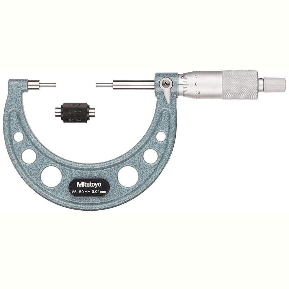 Micrometro Ext C/ Pontas Finas 25-50 Mm 0,01Mm 111-116 Mitutoyo