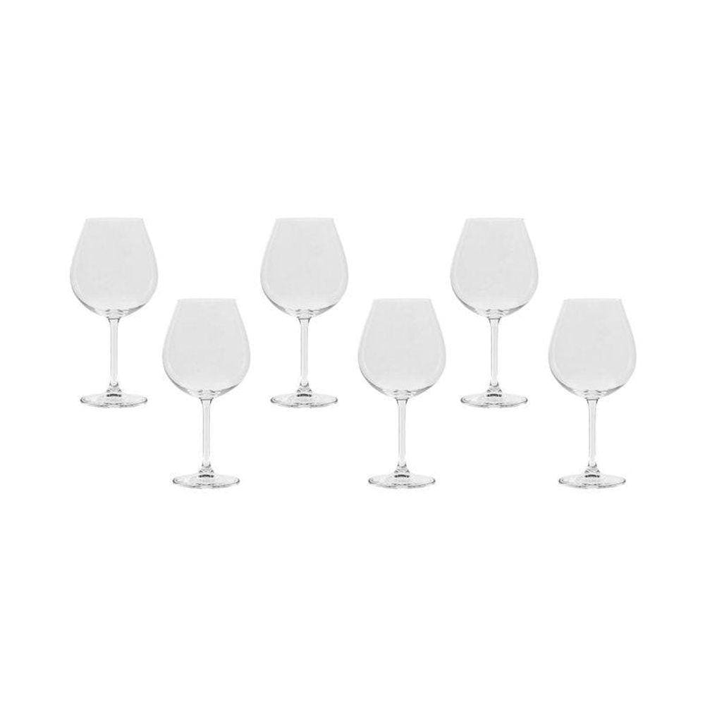Jogo de Taça de Vinho Borgonha Gastro 650 ml 6 Peças - Bohemia