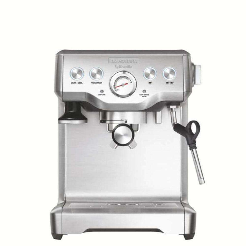 Cafeteira expresso em aco inox 1 850 watts by breville tramontina110v Black Friday Extra