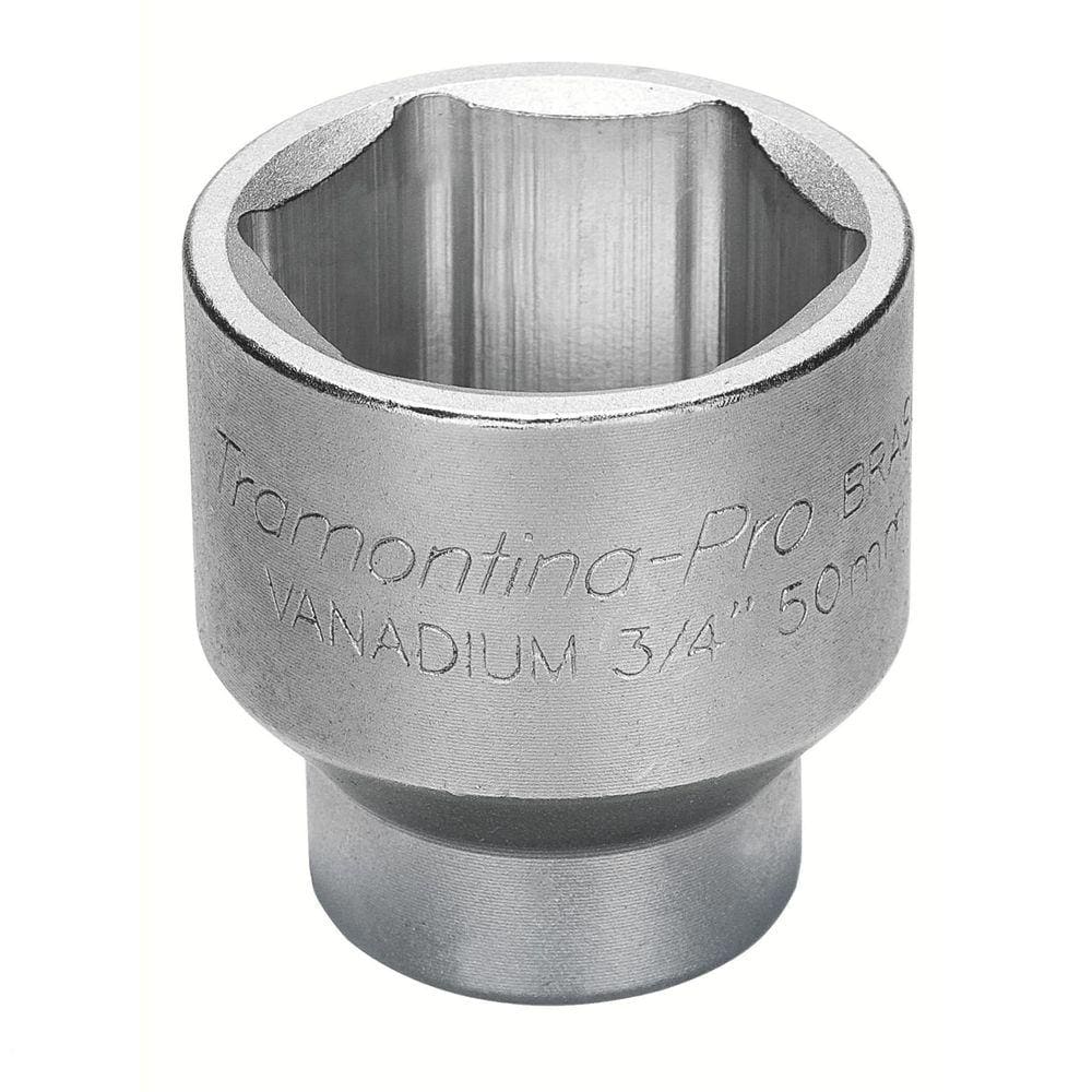 Soquete Sextavado em Aço Cromo Vanádio 18 mm - Encaixe 3/4” Tramontina