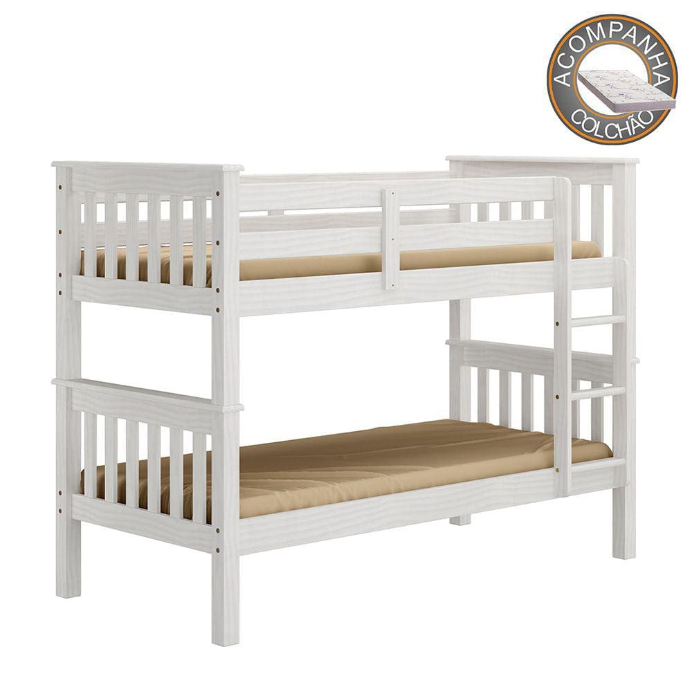 Beliche 730B Branco Piratini Com Colchão Ortobom