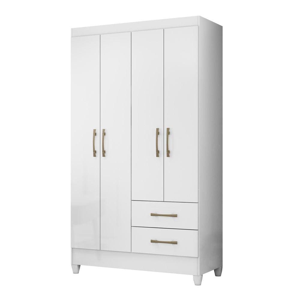 Guarda Roupa Solteiro Chile Branco Moval