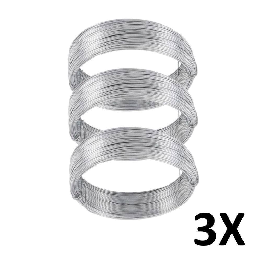 Kit 3 Rolo de Arame Galvanizado Nº22 / 10 Metros