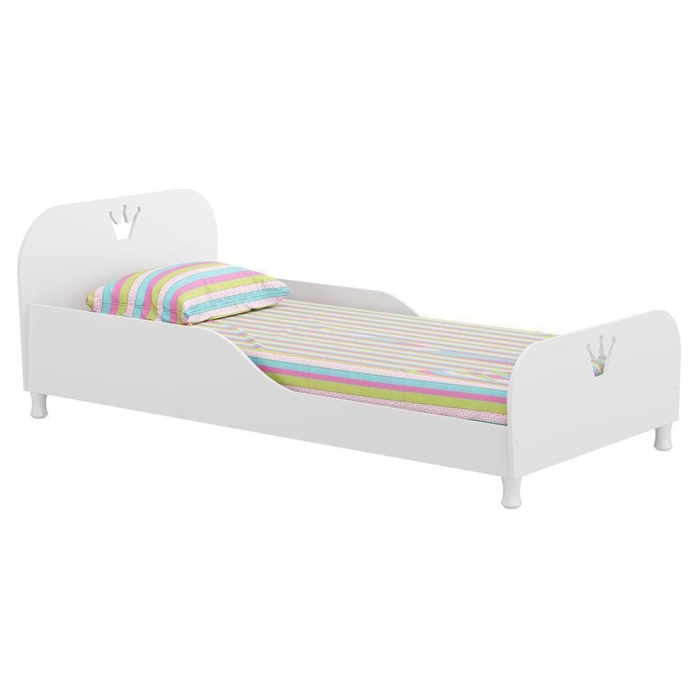 Cama Solteiro Para Colchão 88 X 188 Cm 100% Mdf Multimóveis Branca