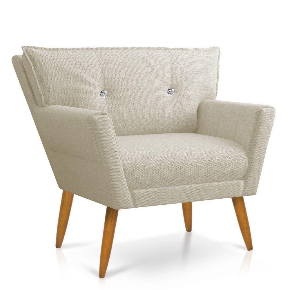 Poltrona Anitta Linho Grosso Bege A19