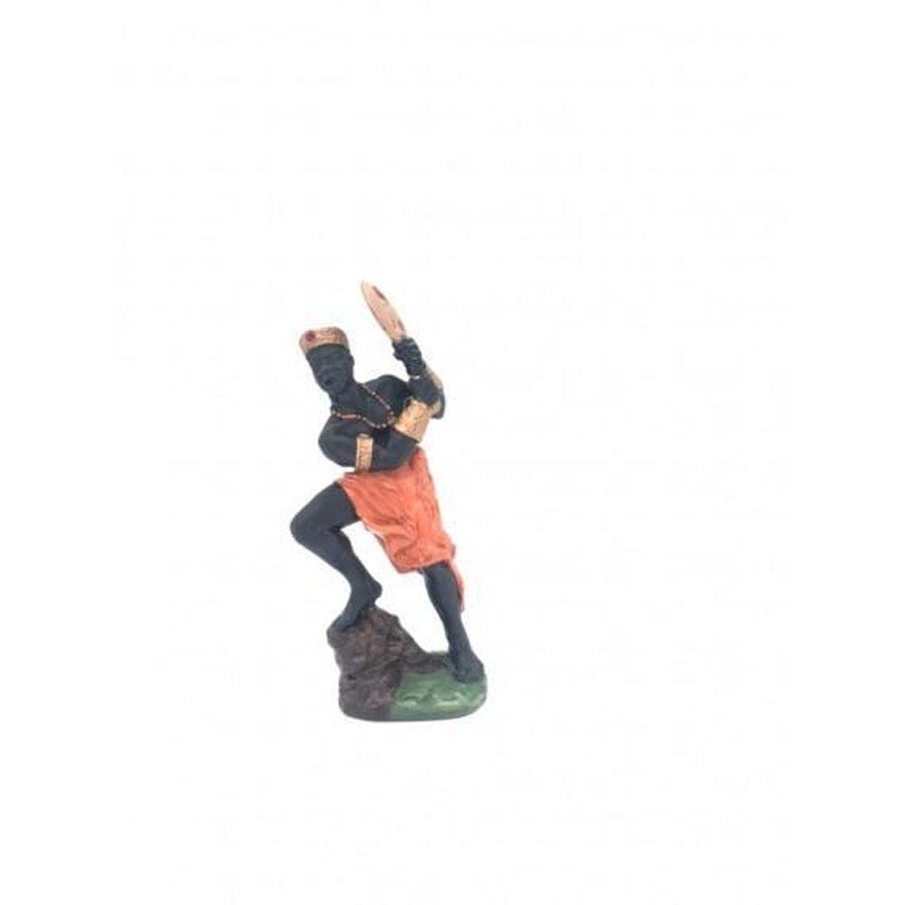 Escultura De Orixá Xangô Marrom 17 Cm Em Resina