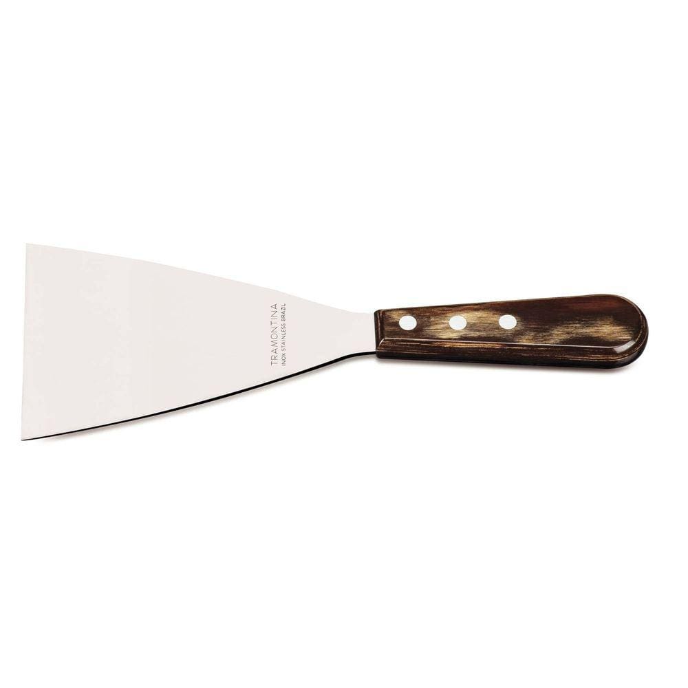 Espátula raspador 5” Tramontina em Aço Inox e Cabo Madeira Tratada Polywood Tramontina