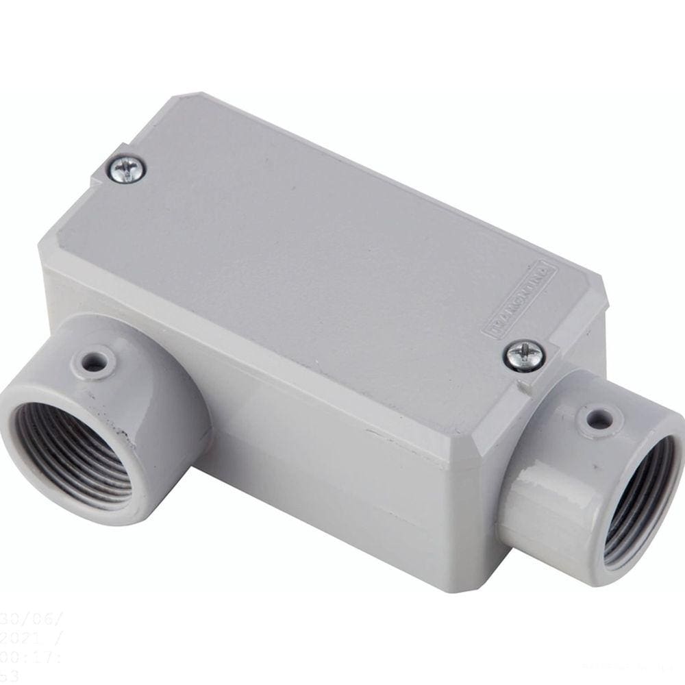 Condulete fixo tipo ”LR” 1.1/2” Tramontina com tampa / com rosca / com pintura Tramontina