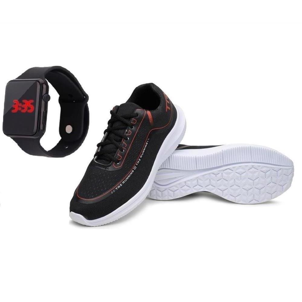 Kit Tênis Caminhada Masculino + Relógio Digital Estilo