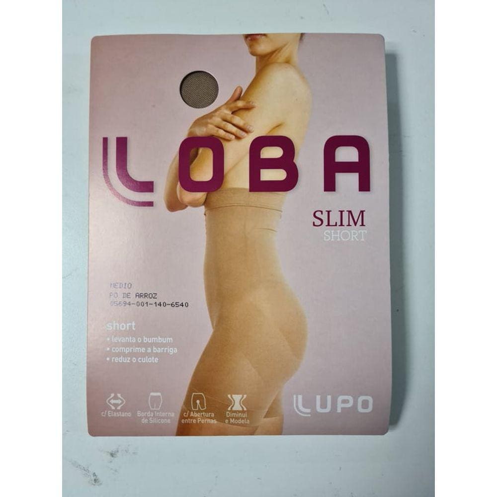Short Slim Modelador Loba Lupo 5694 com Abertura.
