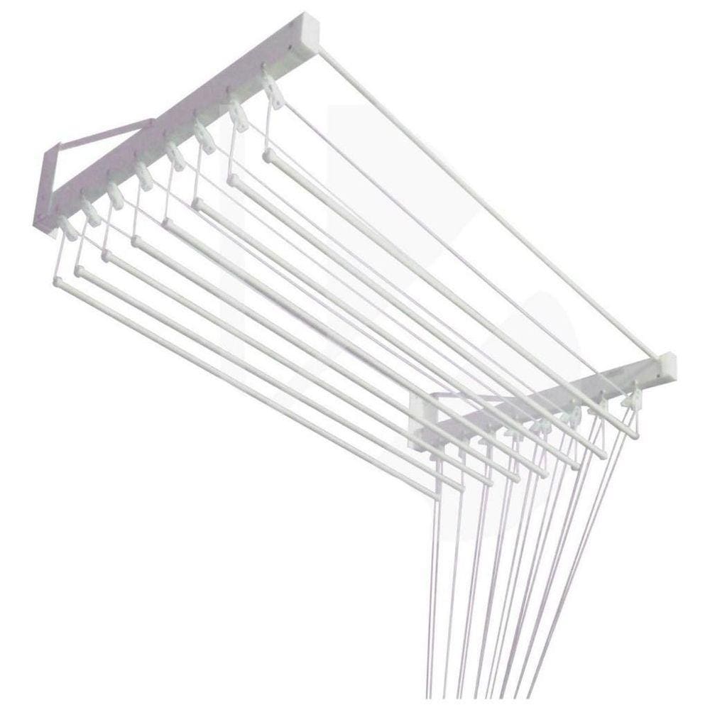 Varal Individual De Parede 120Cm Com 08 Varetas