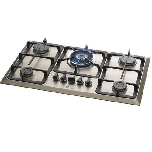 Menor preço em Fogao Cooktop Fischer 5 Bocas Tripla Chama A Gas Mesa Inox