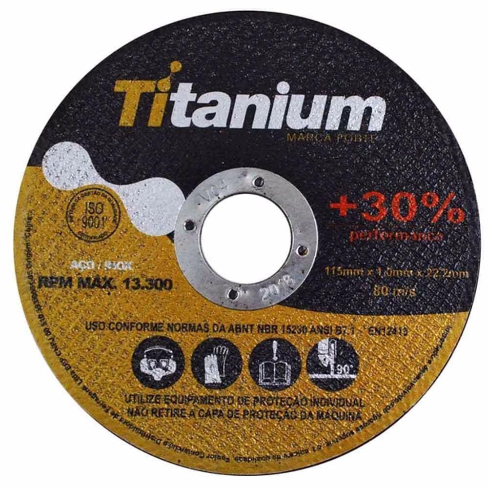 Disco De Corte  4.1/2X3/64X7/8 Inox Super Premium Titanium