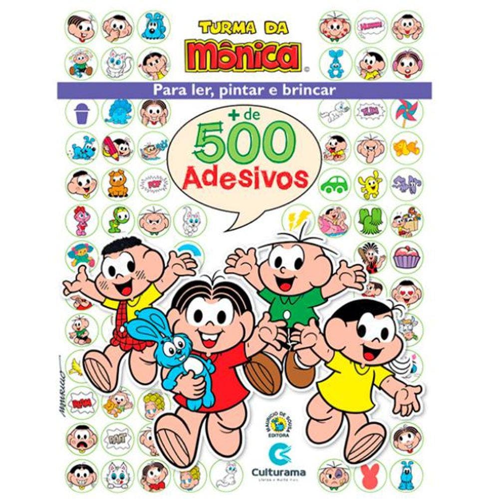 Livro Turma da Mônica Ler e Colorir 500 Adesivos 44 129146