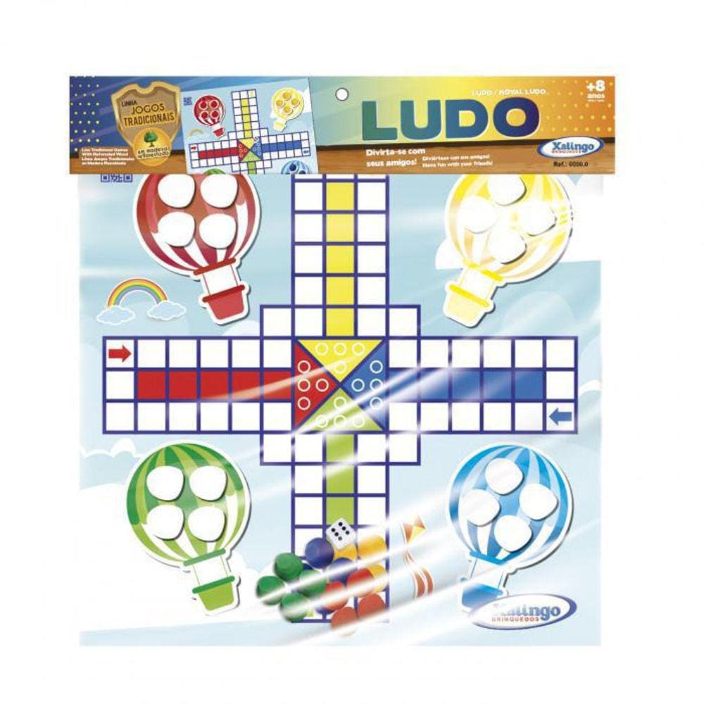 Jogo Ludo Tradicional Em Madeira Xalingo