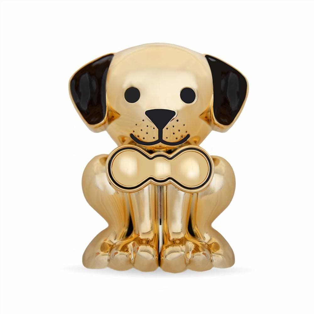 Relicário Porta Lembranças Dourado Cachorrinho Pet Memory