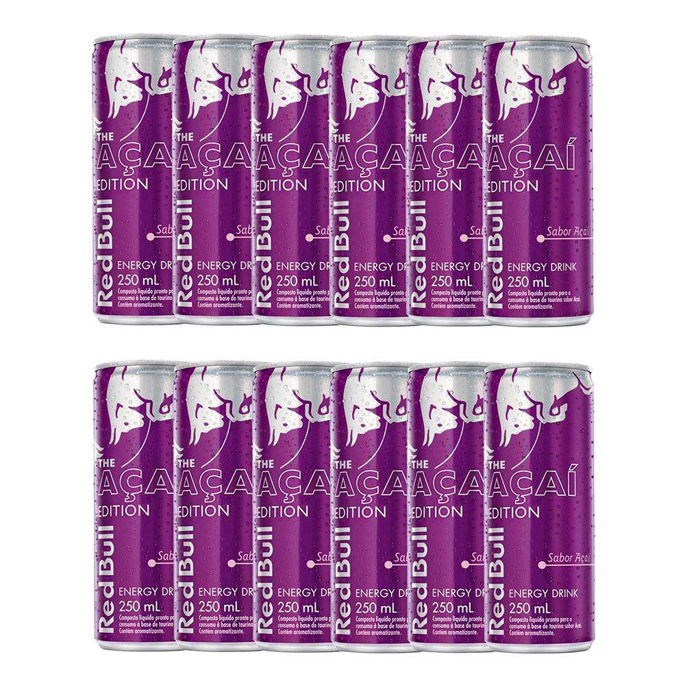 12 Unidades — Energético Red Bull Edition Sabor Açaí 250ml