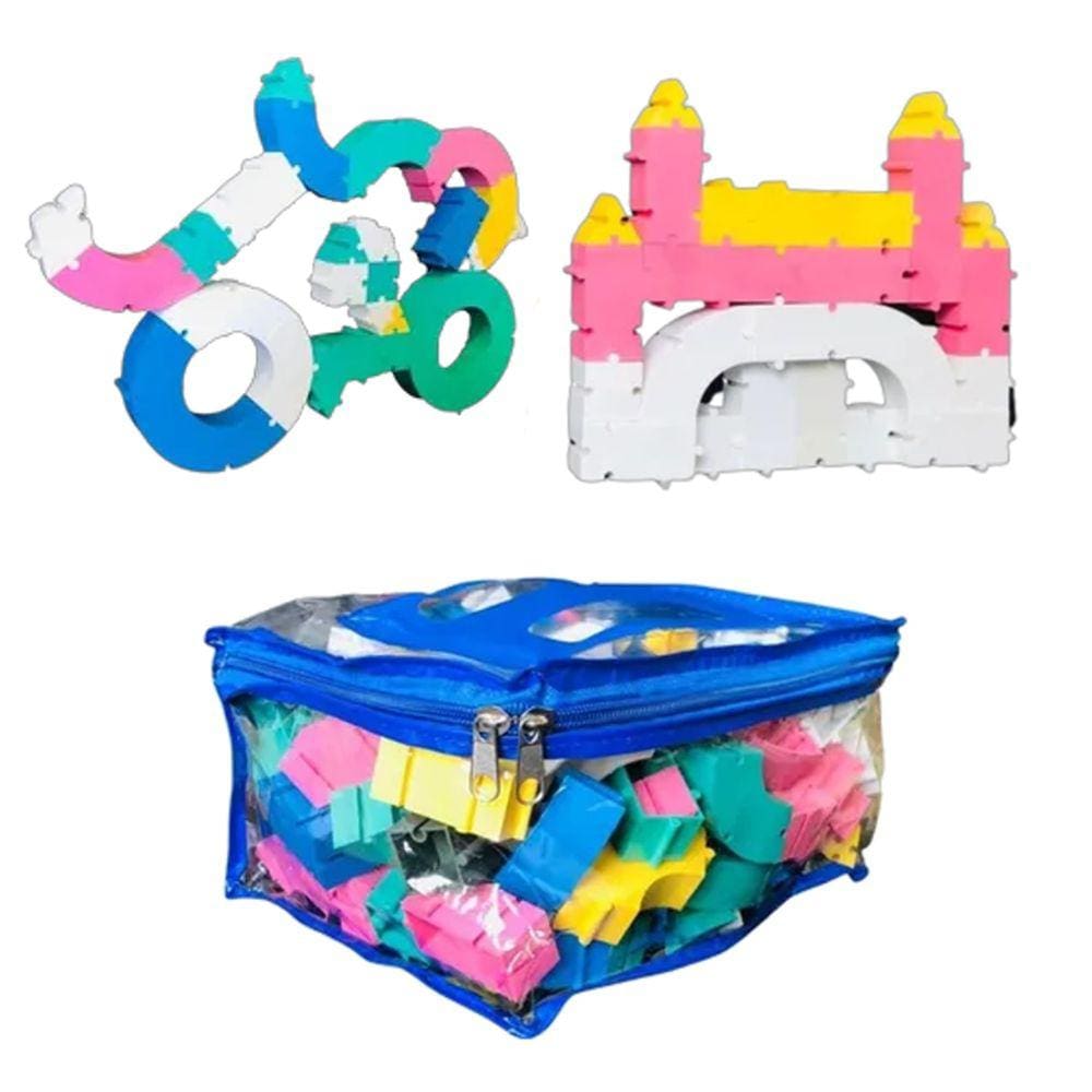 Sacola de Peças de Montar Criativo Monta Tudo 80 Peças