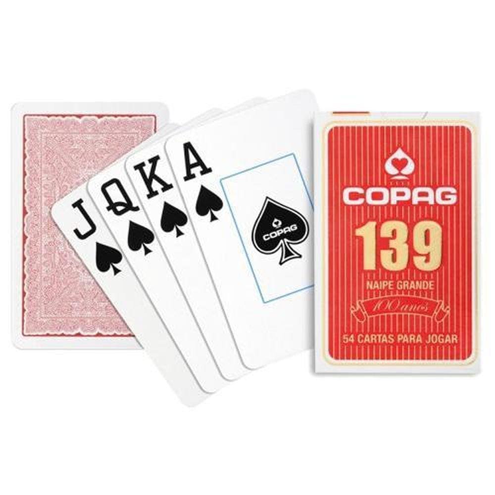 Jogo de Cartas - Baralho para Jogar 139 - Tradicional - Vermelho - Copag