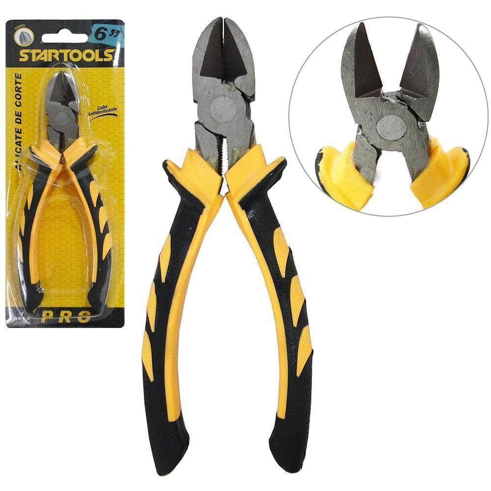 Alicate De Corte Diagonal 6``Cabo Emborrachado Amarelo/Preto
