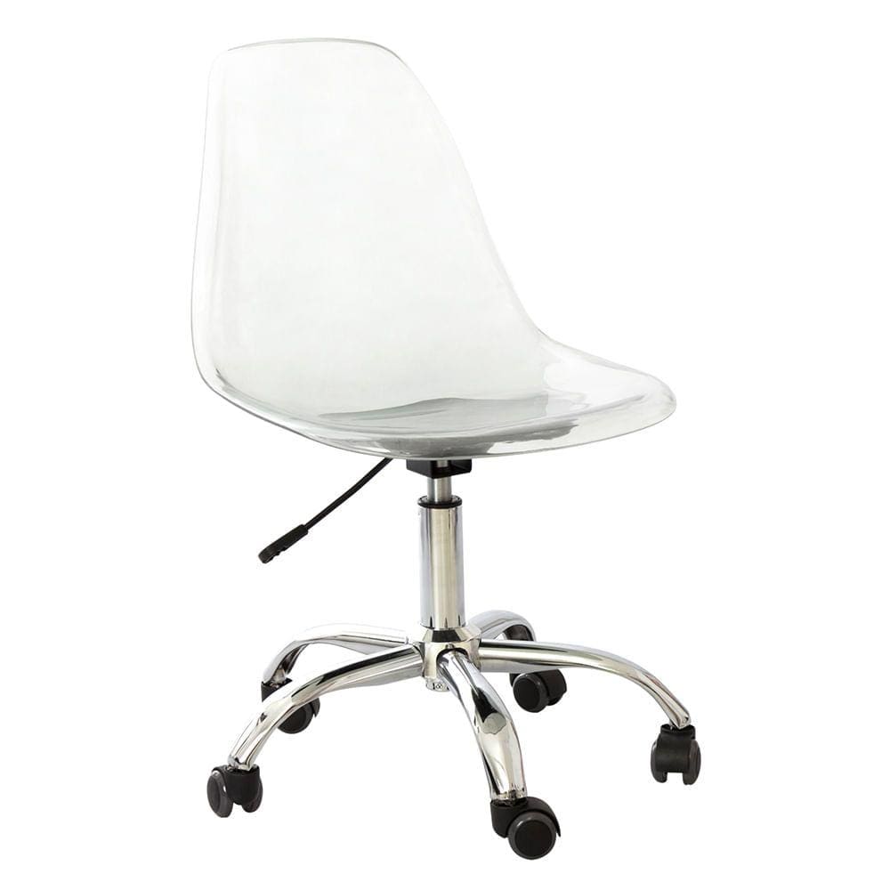 Cadeira de Escritório Eames Eiffel Giratória - Transparente