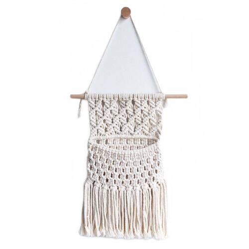 Net Pocket Tapestry Hand Tecida Parede de rame Pendurado Arte Boêmia Para Sala de Decoração sala