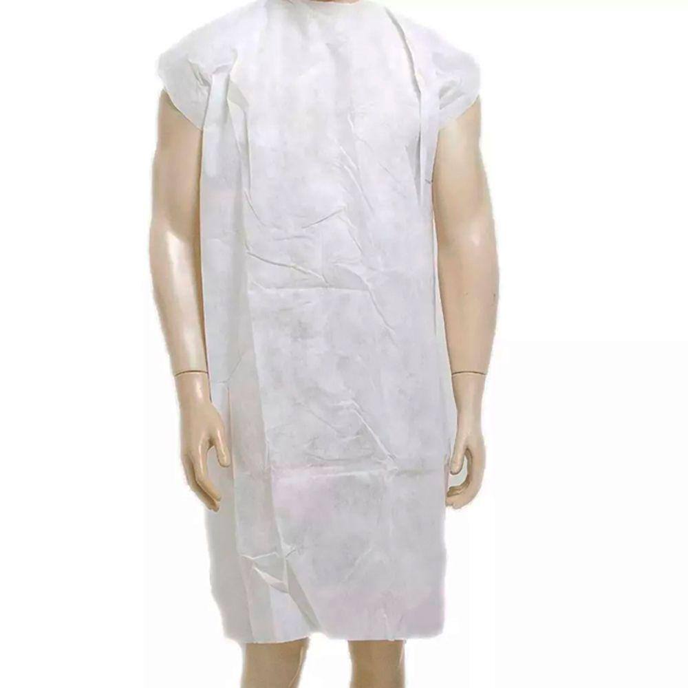 Avental Descartável TNT Branco sem Manga 10un