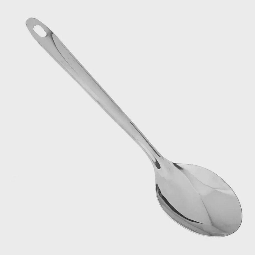Colher Grande Lisa Aço Inox Para Servir Arroz 35 Cm