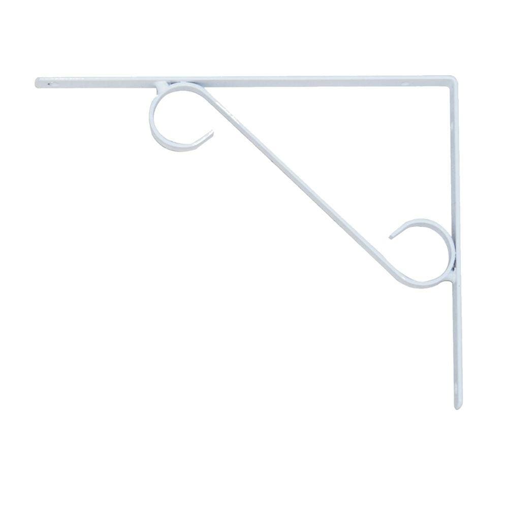 Cantoneira Branca Suporte de Parede Prateleira em S 30x25cm