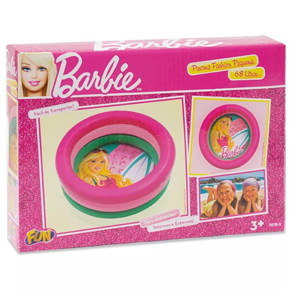 Piscina Inflável Little Fish Barbie Praia 68l 7670-5 Mattel